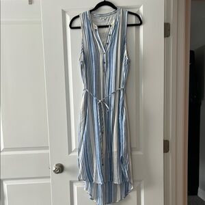 Splendid Blue and White Striped Sleeveless Dress
